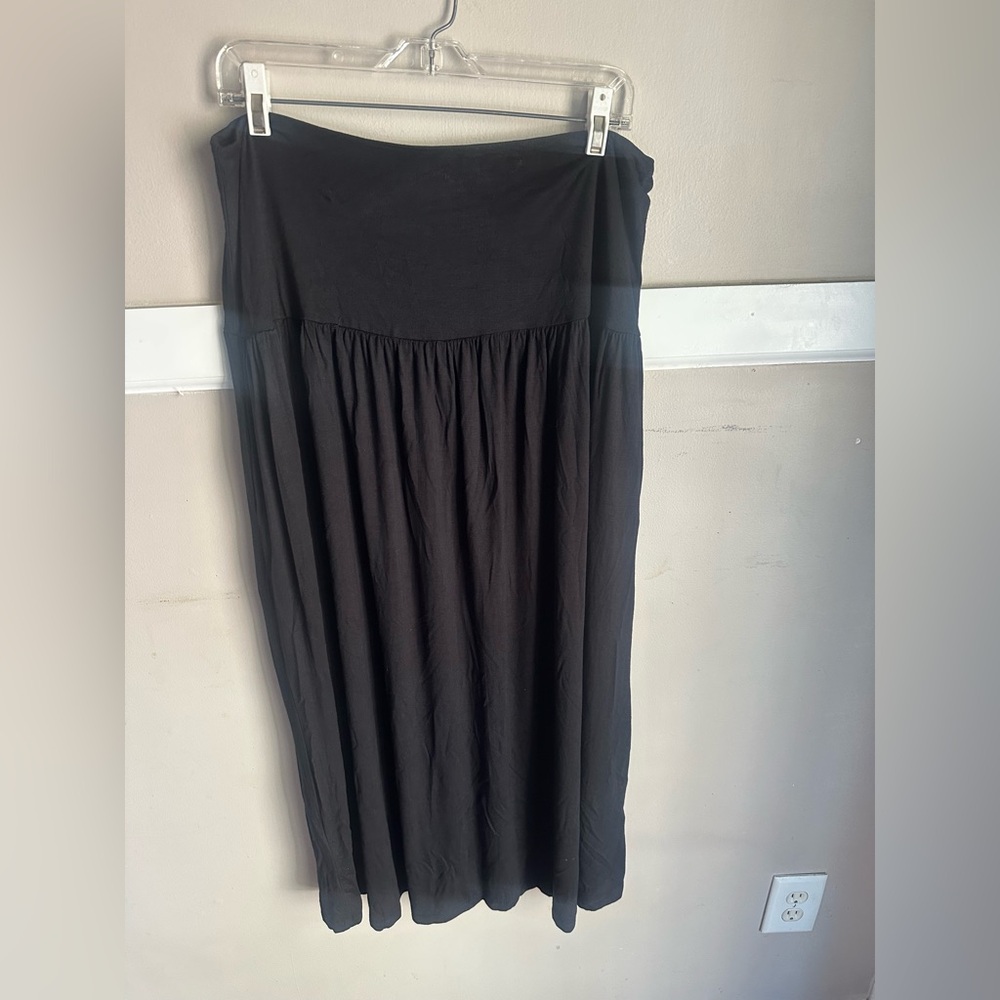 Simlu Chic Black Midi Skirt for Women Size 2XL NWT